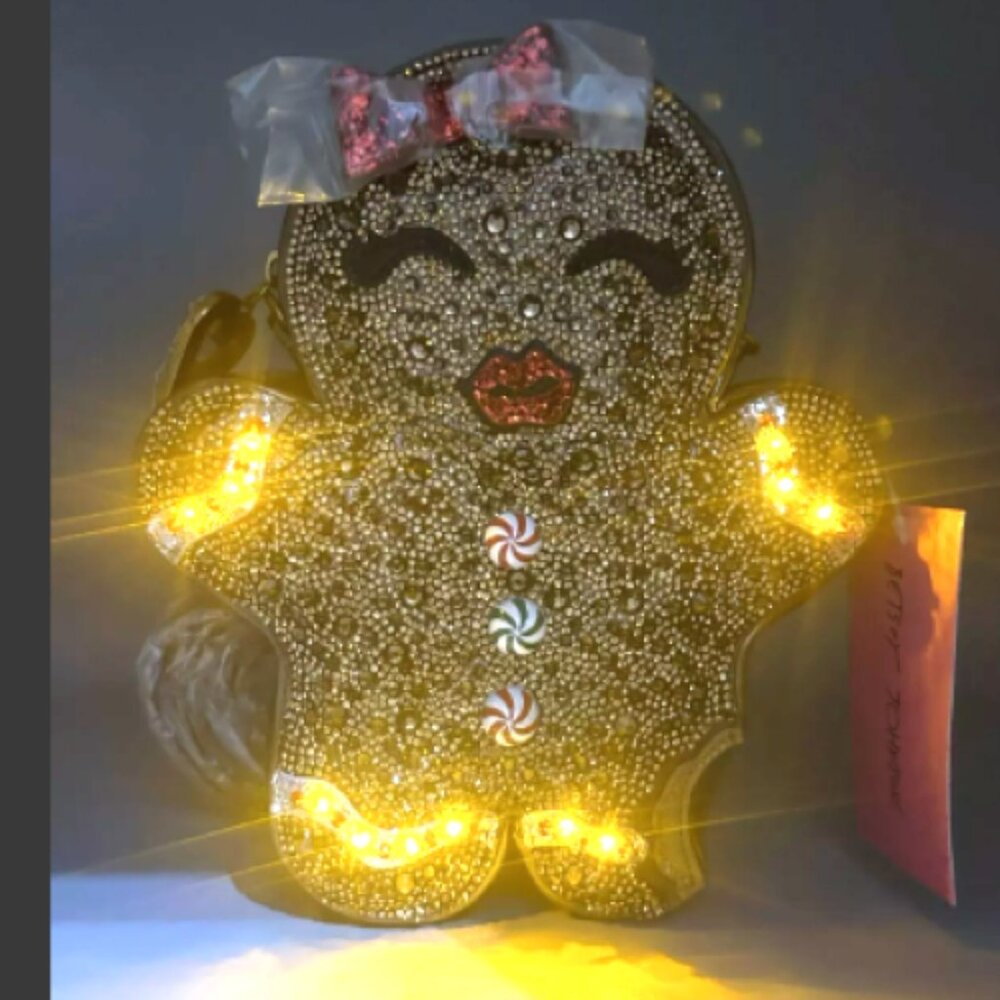 Betsey Johnson Christmas Gingerbread Kitsch Crossbody Purse - Chr - Picture 3 of 5